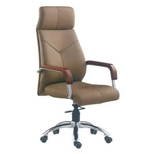 Y-1858 단단한 나무 팔걸이가 있는 새로운 스타일의 PU 가죽 사무실 하이백 관리자 의자